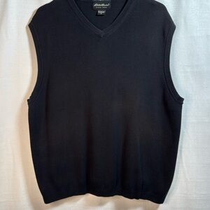 EDDIE BAUER Black Sweater Vest